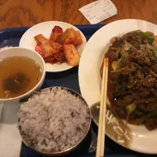 jap chae w/ bulgolgi (not a fan)