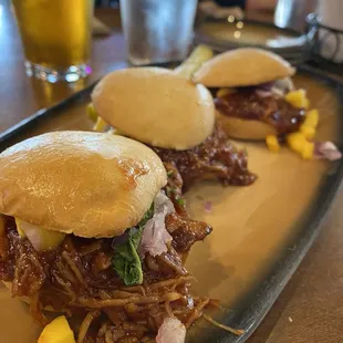 Pulled chicken BBQ sliders