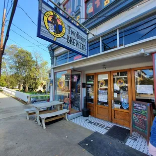 the front of the building