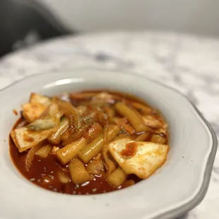 a bowl of food on a table