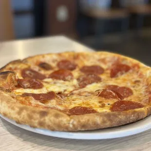a pepperoni pizza