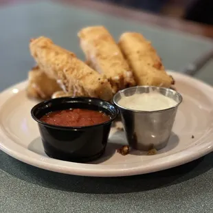 Fried cheese logs