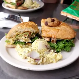 Western chicken Chipotle with  potatoe salad and HI-C drink.