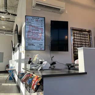 Menu/ordering area