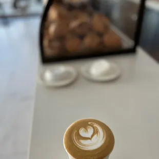 a cup of coffee on a table