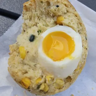 Elote rebel. Egg was great, muffin part was a bit dry.