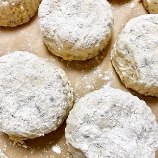 Unbaked rosemary &amp; poppyseed biscuits