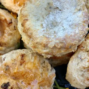 Smoked brisket biscuit with hickory-brown sugar BBQ butter