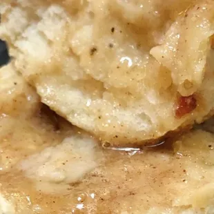 Bacon-white cheddar biscuit with a spiced maple butter