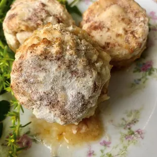 Honey goat cheese biscuit with Parker County peach butter