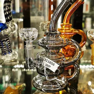 a variety of glass pipes