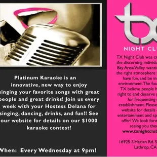 a flyer for a night club