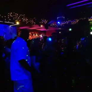 a group of people dancing