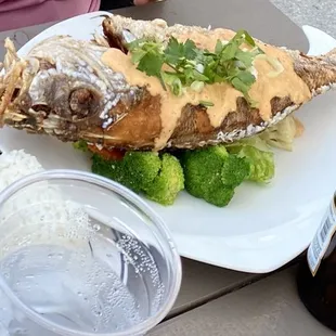 Red Snapper with curry sauce