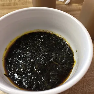 a bowl of sauce