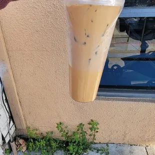 Vietnamese Coffee with a cute baggy like carrying device