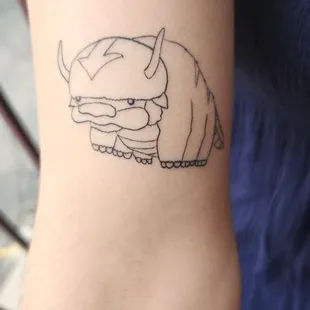Tattoo of Appa from Avatar: The Last Airbender done by Ty Smith Tattoos