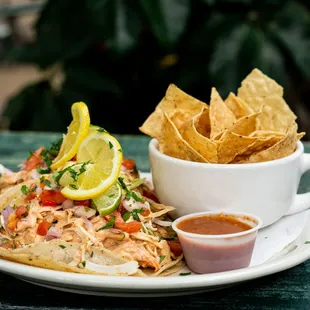 a plate of food on a table