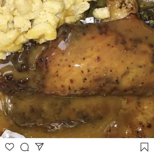 Turkey wings,Mac and cheese,greens