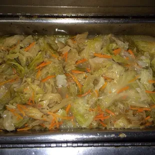 Tyemeka&apos;s freshly made cabbage &amp; carrots