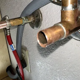 (Before repair) needed be shut off valve.