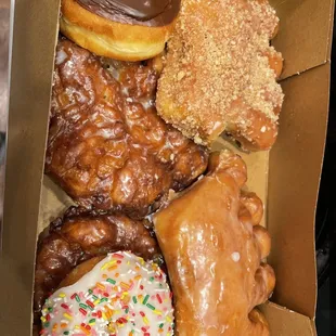 Half dozen.  Bear claw and Bavarian cream were excellent