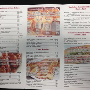 Inside of menu