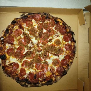 Pepperoni and sausage