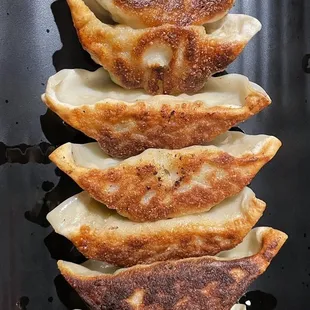 a close up of a pan of food