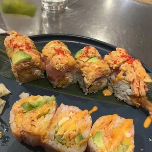 Friday night roll (top) tropical roll (bottom)