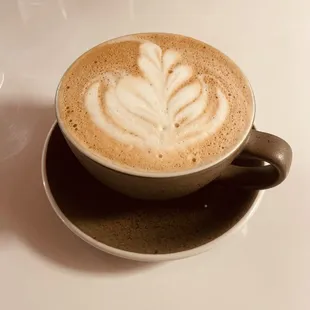 a cup of cappuccino