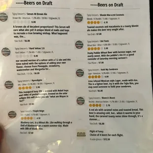 menu, soups and chowder