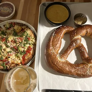 a pretzel and a beer
