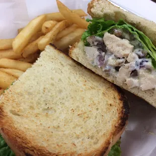 Chicken Salad Sandwich with Fries