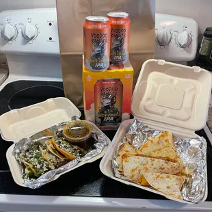 a variety of food items