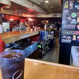 The bar area