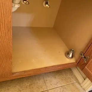This is the bathroom that has been "cleaned"