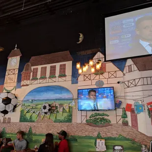 TV&apos;s on wall