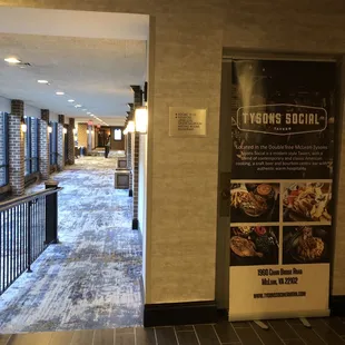 Hallway to restaurant