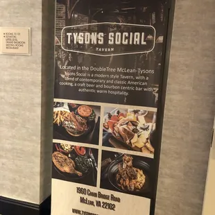 Sign stand in the hotel lobby