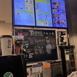 menus on the wall
