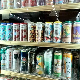 a variety of beverages