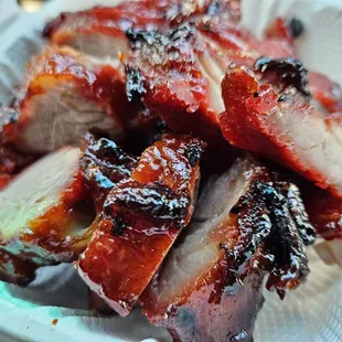 Dry and hard cha siu.