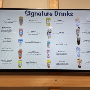 Signature drinks