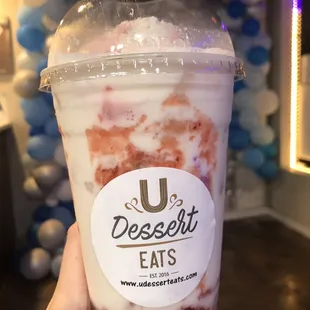 Strawberry Milk Tea Float!