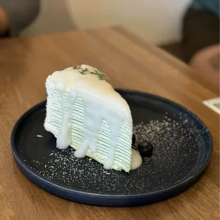 Young Coconut Pandan Crepe Cake