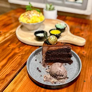 Chocolate cake slice IG: michellelieats