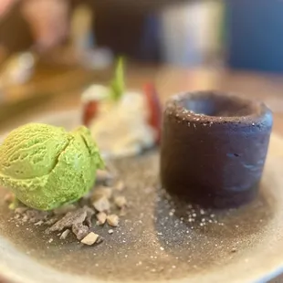 Molten Chocolate Whole Crepe Cake - Organic Matcha.