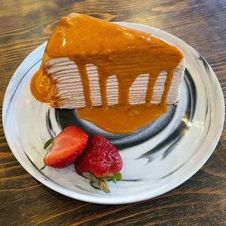THAI TEA CREPE CAKE (Slice)