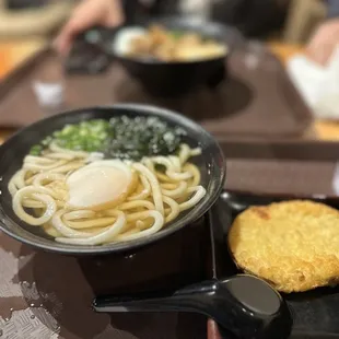 On-Tama Udon ($9.75) and Sweet Potato Tempura ($1.25)